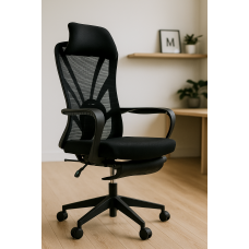 Офисное Кресло с подголовником Арт Строй Мебель K268-1 чёрное